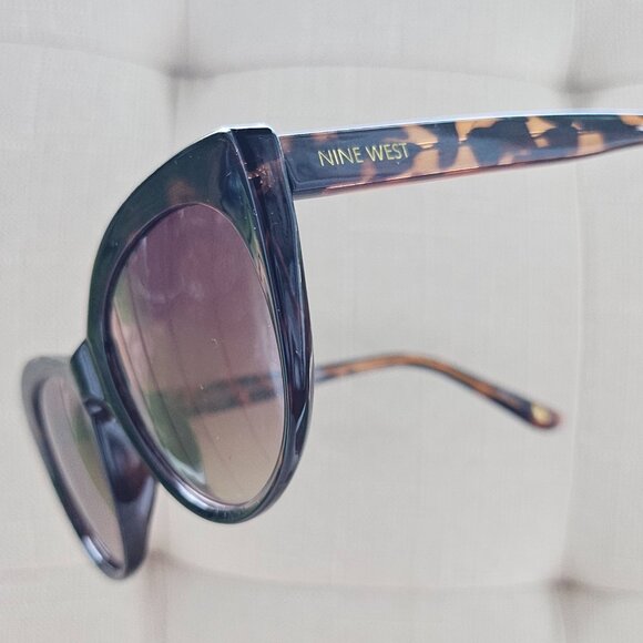 Nine West Women Sunglasses Cora Cat Eye Brown Tortise Shades - Picture 5 of 15
